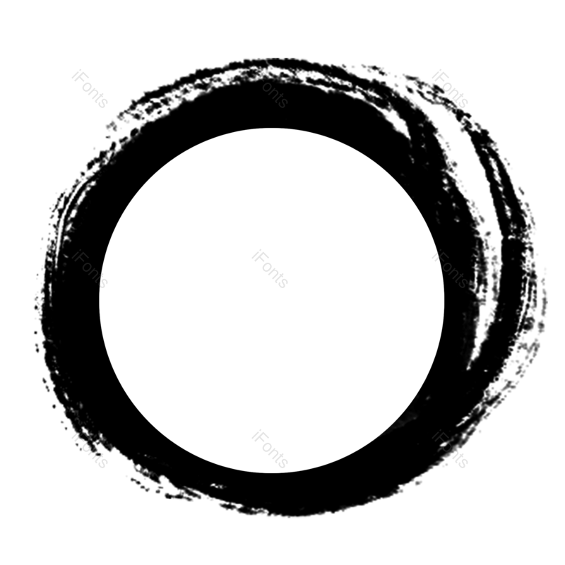 边框图片,水墨元素,中国风PNG,圆圈免抠素材